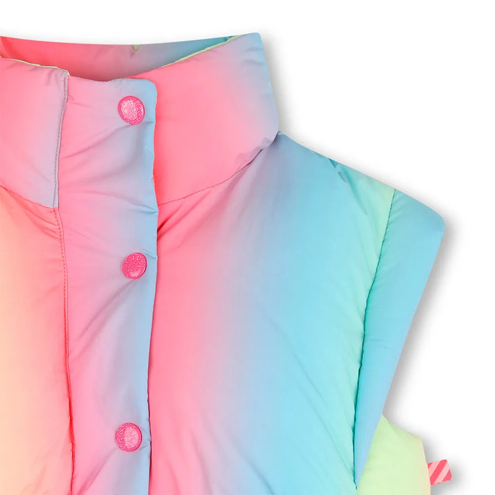 BILLIEBLUSH PUFFER VEST RAINBOW
