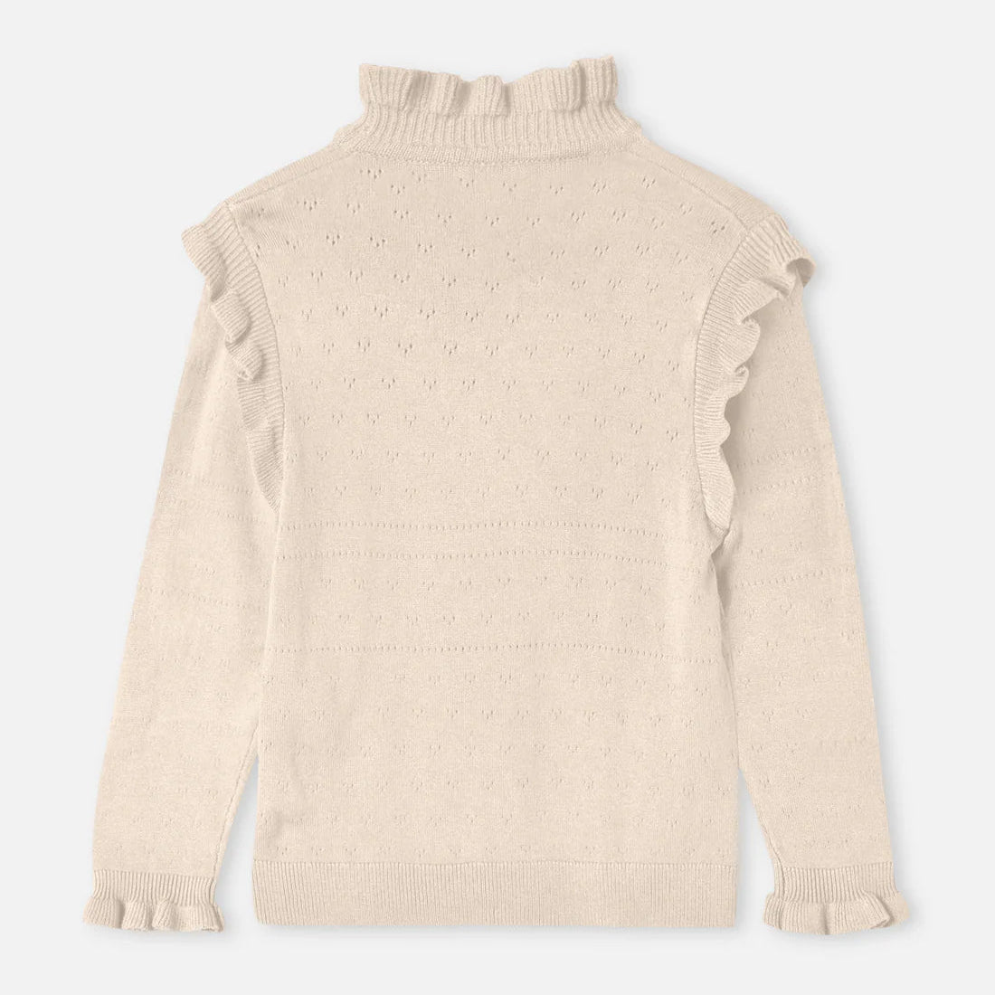 FAME POINTELLE KNIT BLOUSE