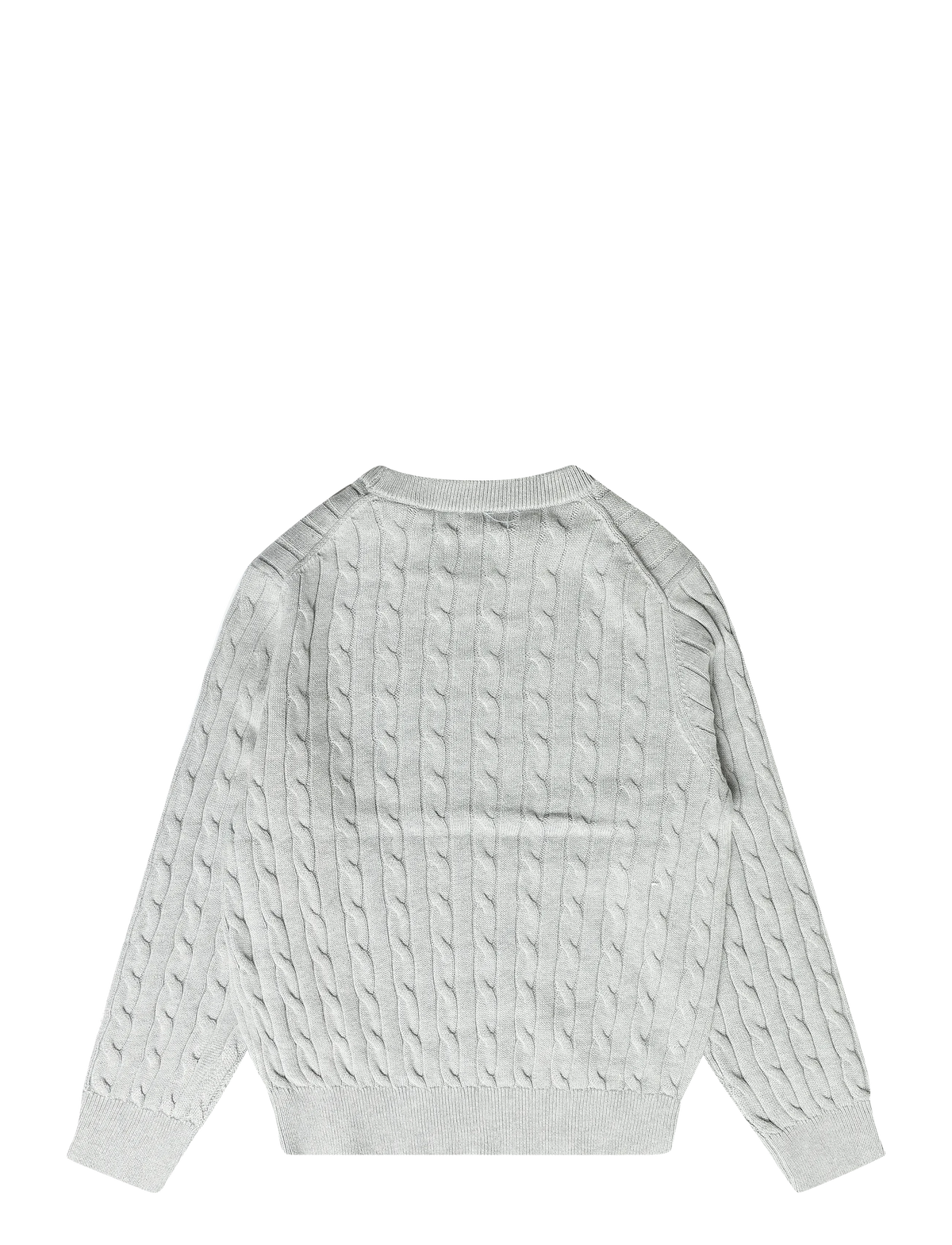 GANT COTTON CABLE SHIELD CREW GREY