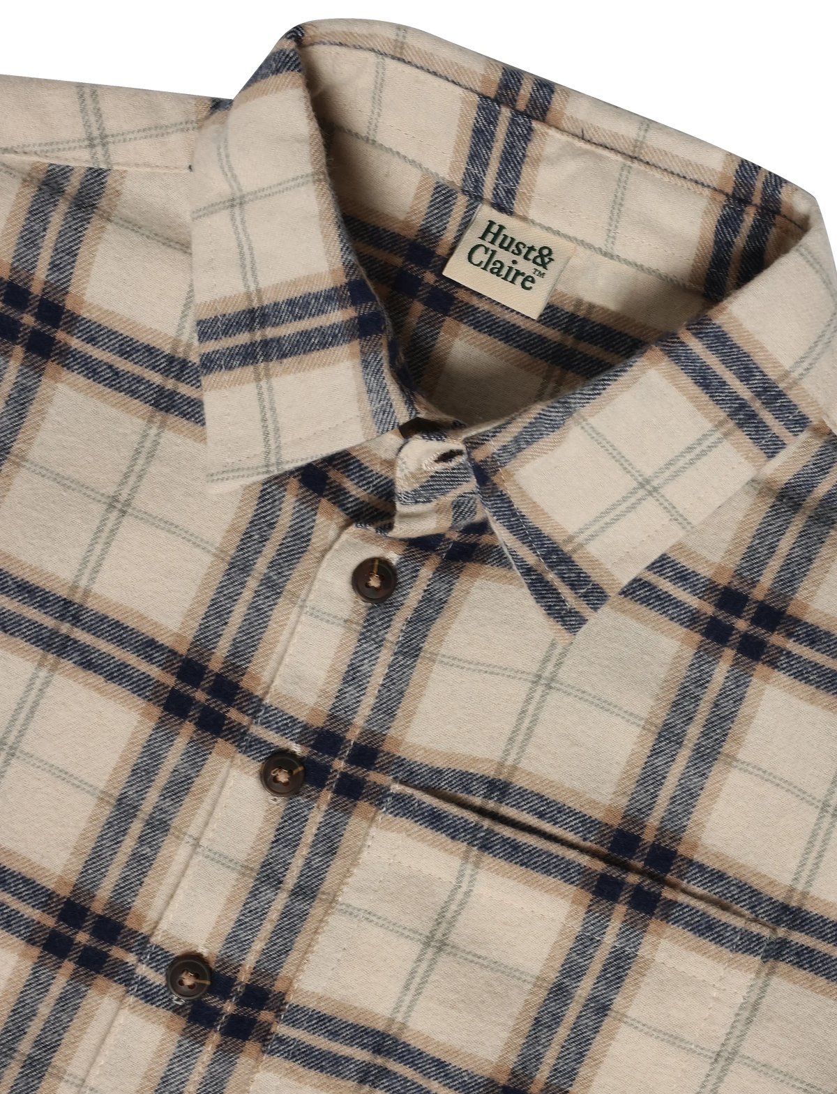 HUST&CLAIRE HCRAVN SHIRT FRENCH OAK CHECK