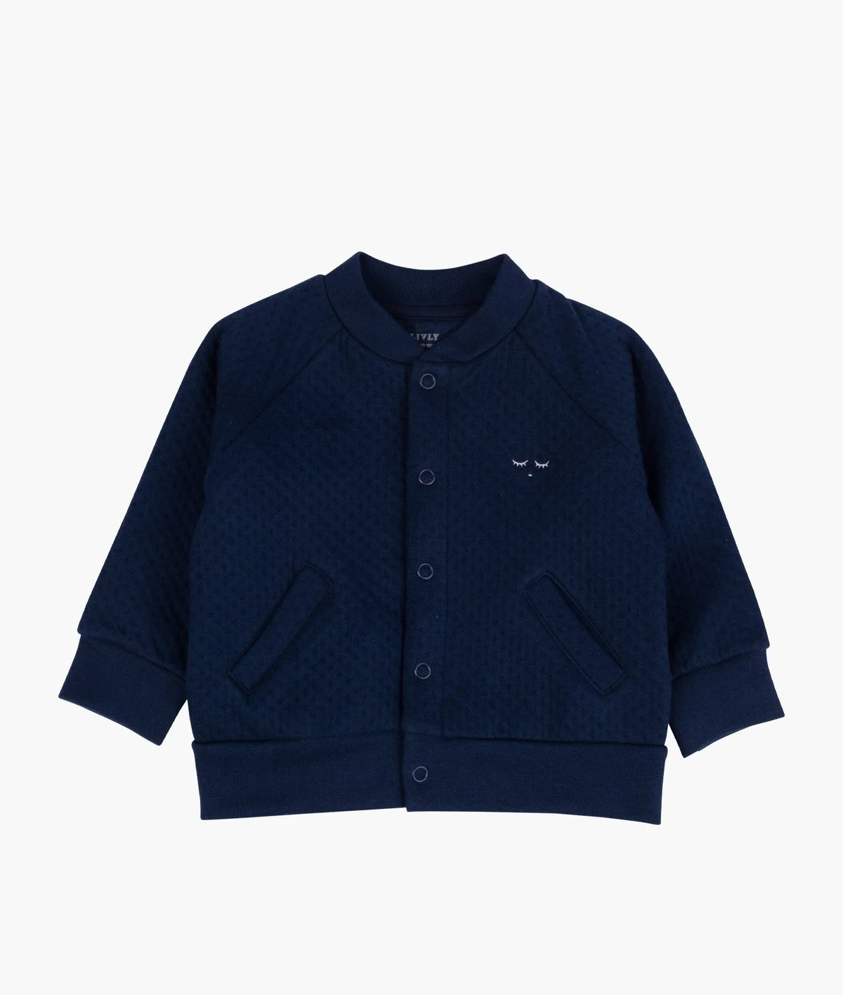 LIVLY BOMBER CARDIGAN NAVY