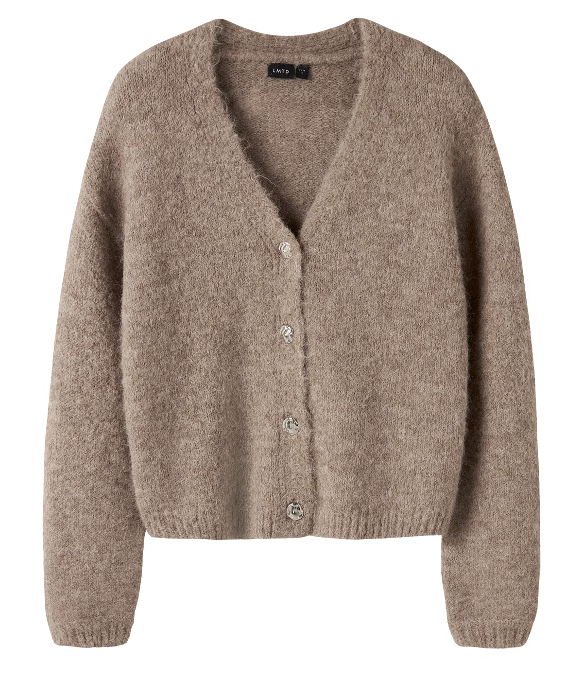 LMTD NLFBULLO LS SHORT CARDIGAN MOCHA