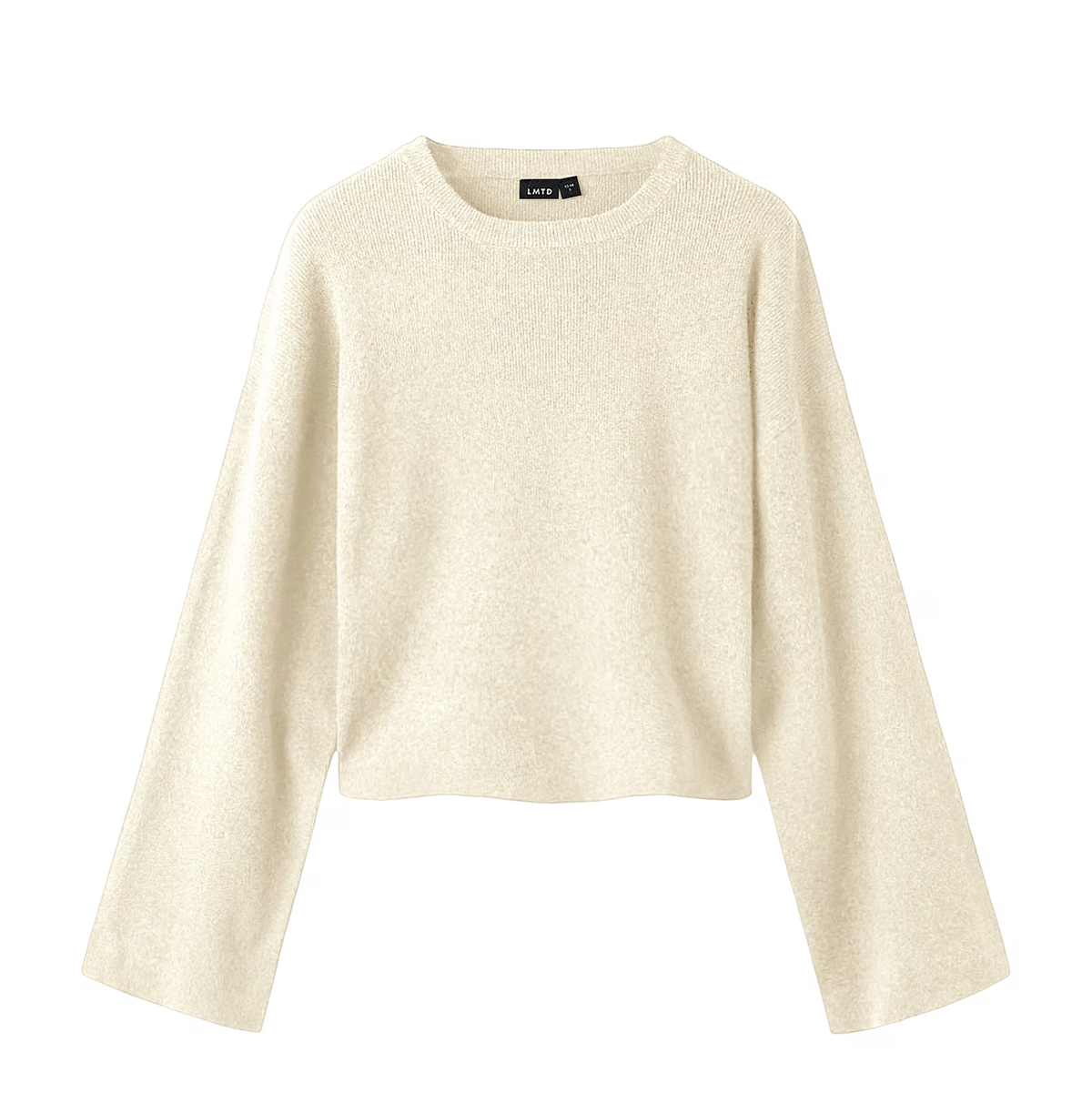 LMTD NLFHEAVY SHORT FITTED KNIT ANTIQUE WHITE