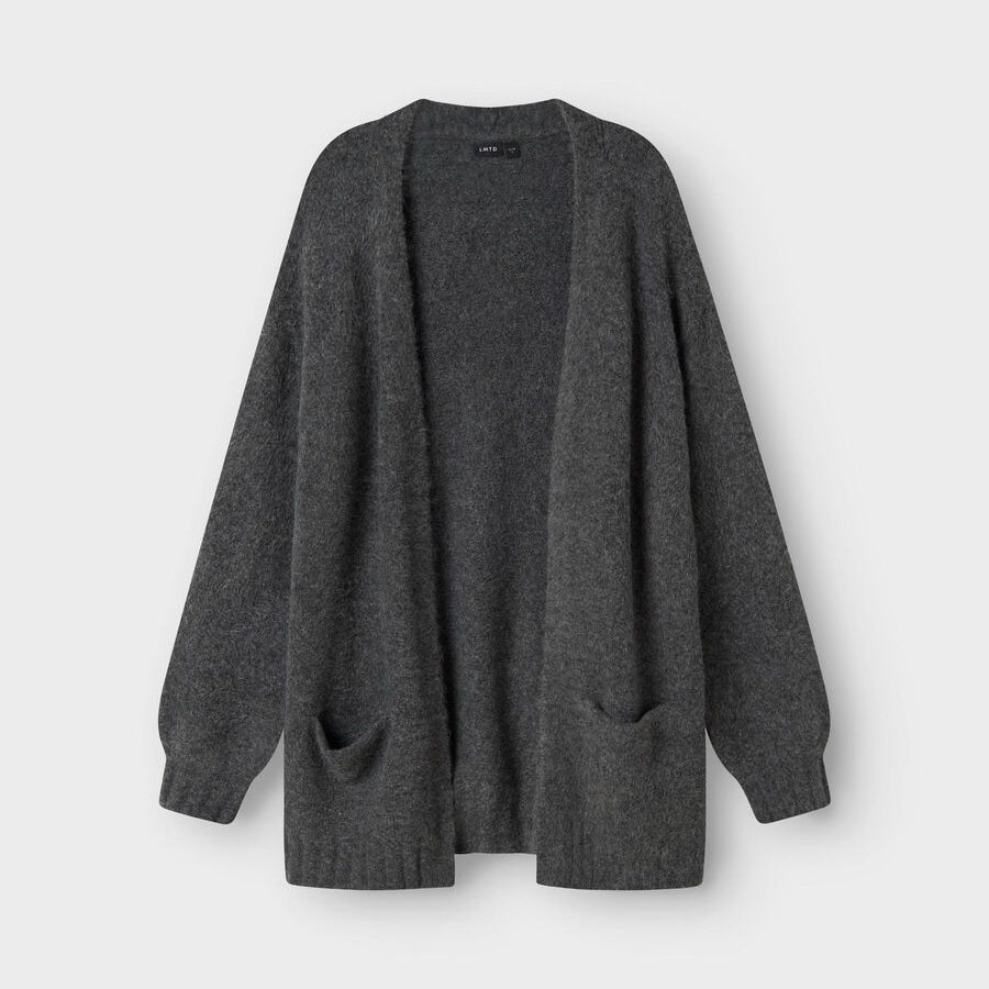 Gray cardigan on a light gray background