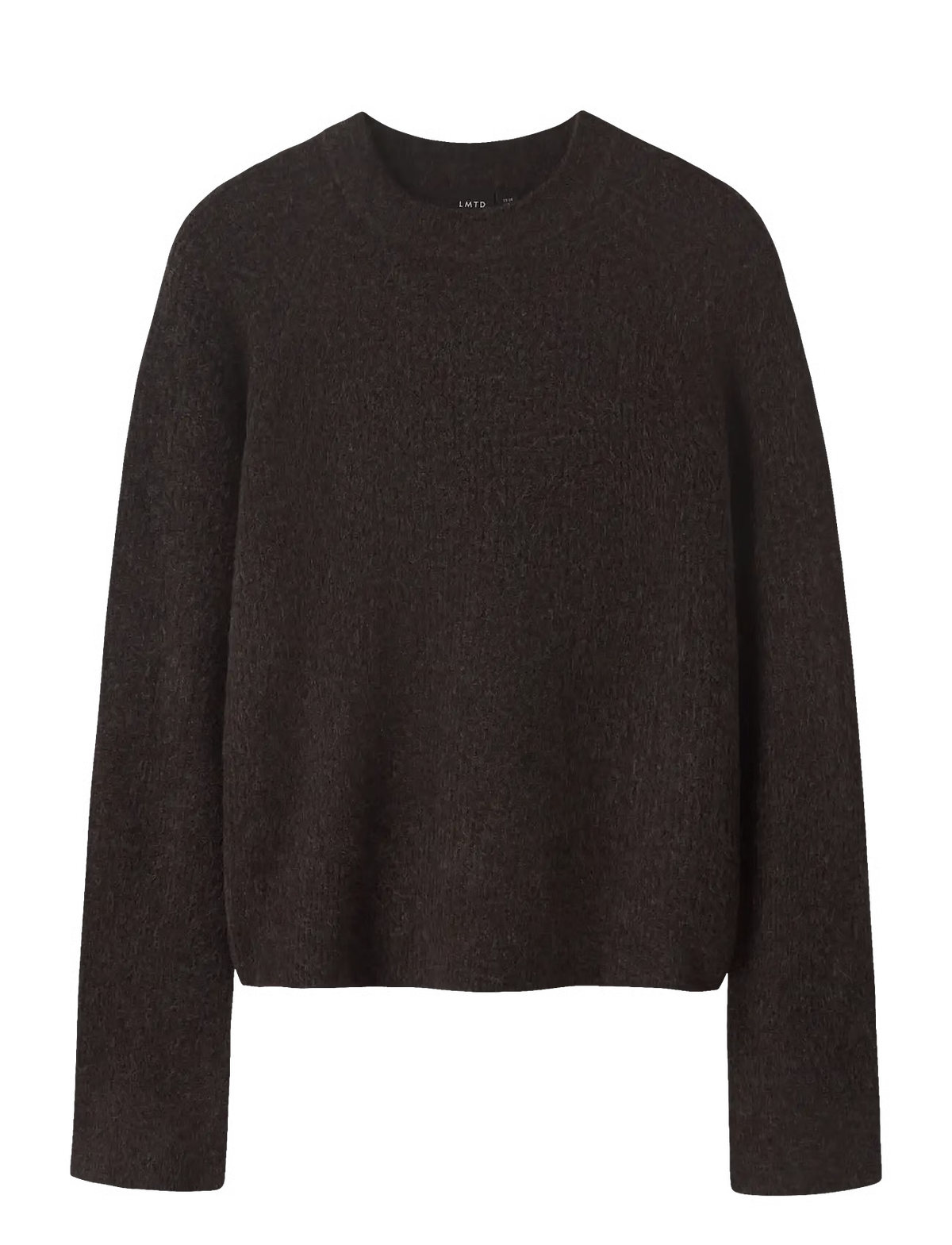 LMTD NLMKLEAVE LS O-NECK KNIT CHOCOLATE BROWN