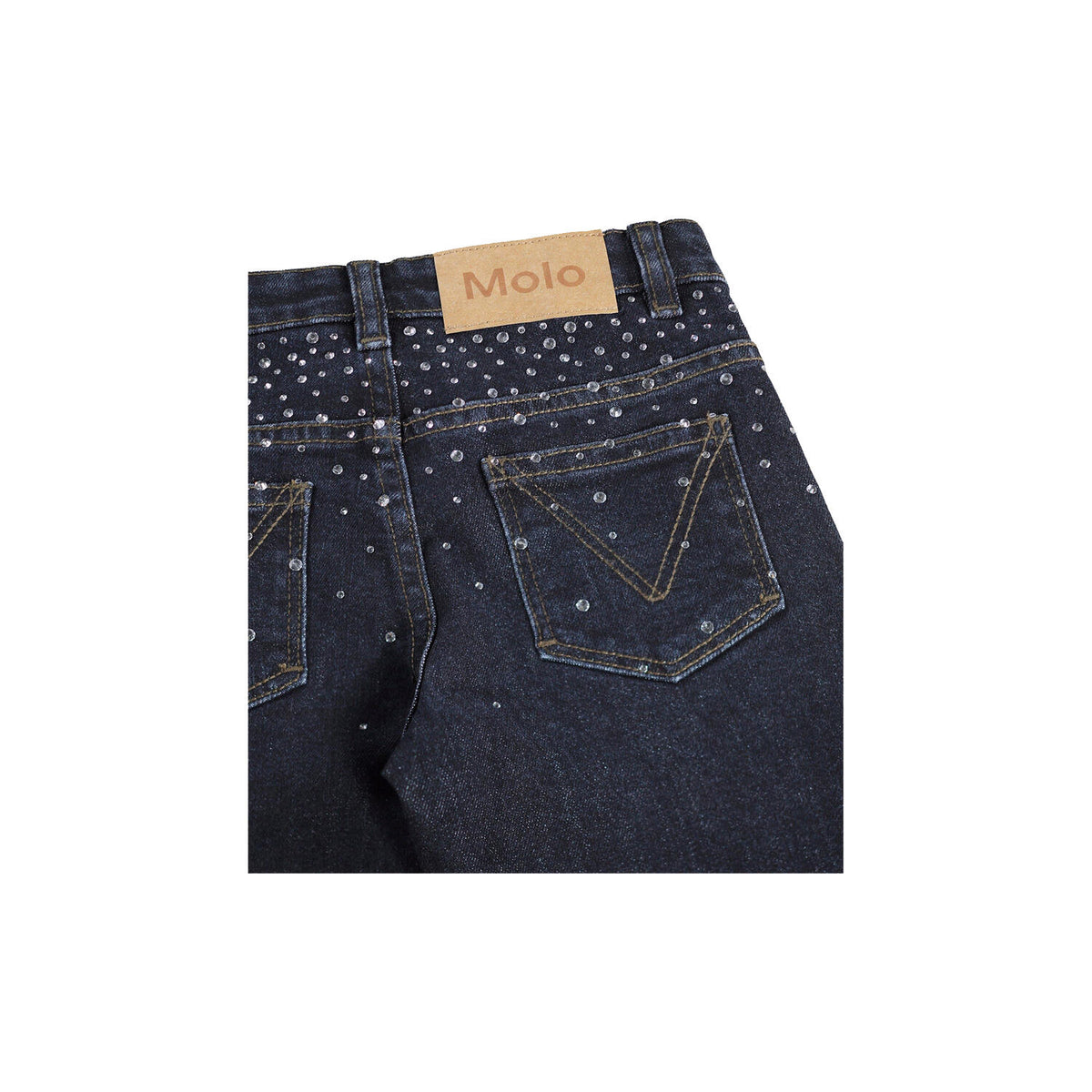 MOLO ASTA RHINESTONE DENIM PANTS