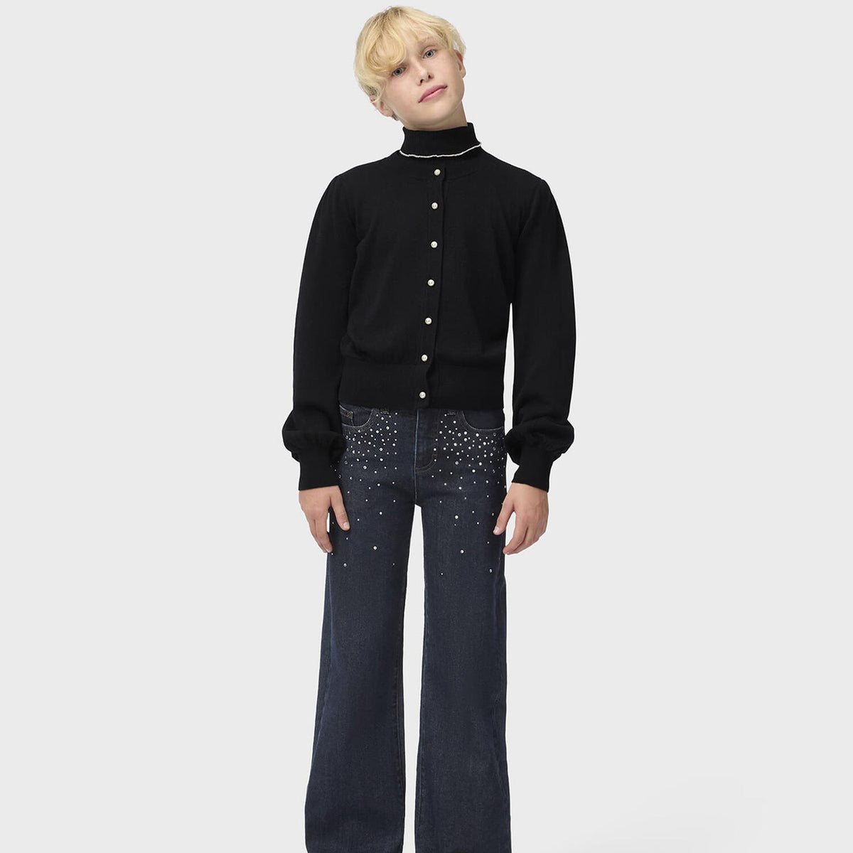 MOLO ASTA RHINESTONE DENIM PANTS