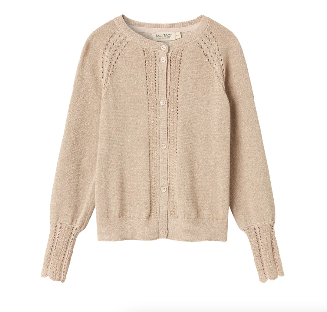 TILLIE CARDIGAN KNIT GOLD GLITTER