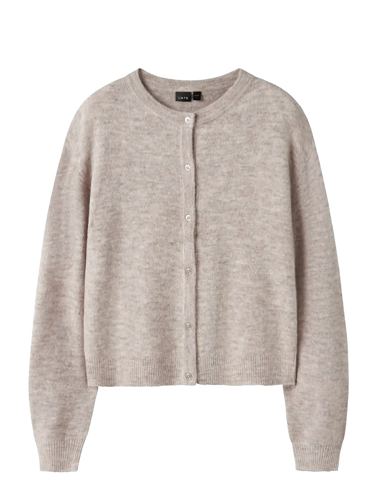 LMTD NLFLODET LS SHORT KNIT CARDIGAN PEYOTE MELANGE