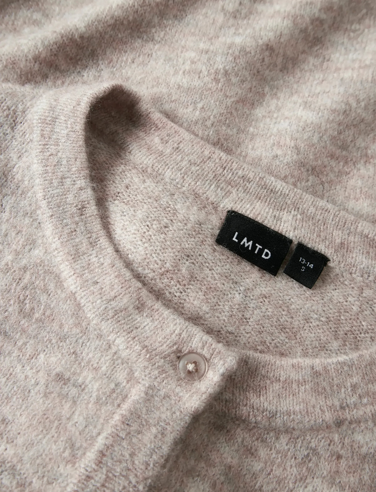 LMTD NLFLODET LS SHORT KNIT CARDIGAN PEYOTE MELANGE