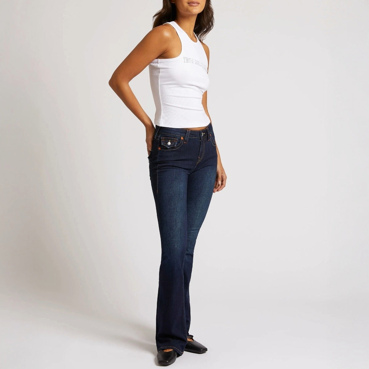 BECCA MID RISE BOOTCUT jeans - muddy waters