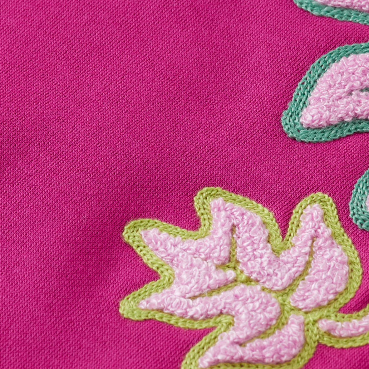 RELAXED-FIT EMBROIDERED SWEATSHIRT - fuchsia