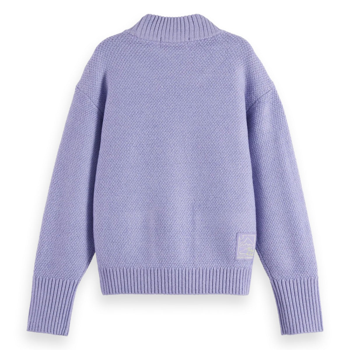 Stickad Tröja - MOCK NECK - syrenlila