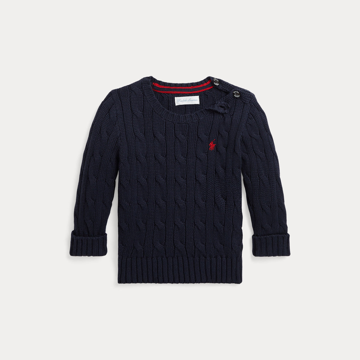 POLO CABLE KNIT NAVY