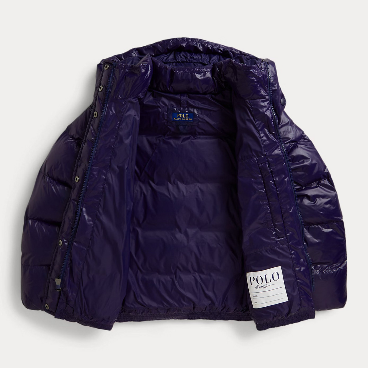 POLO GLOSSY DOWN HOODED JACKET