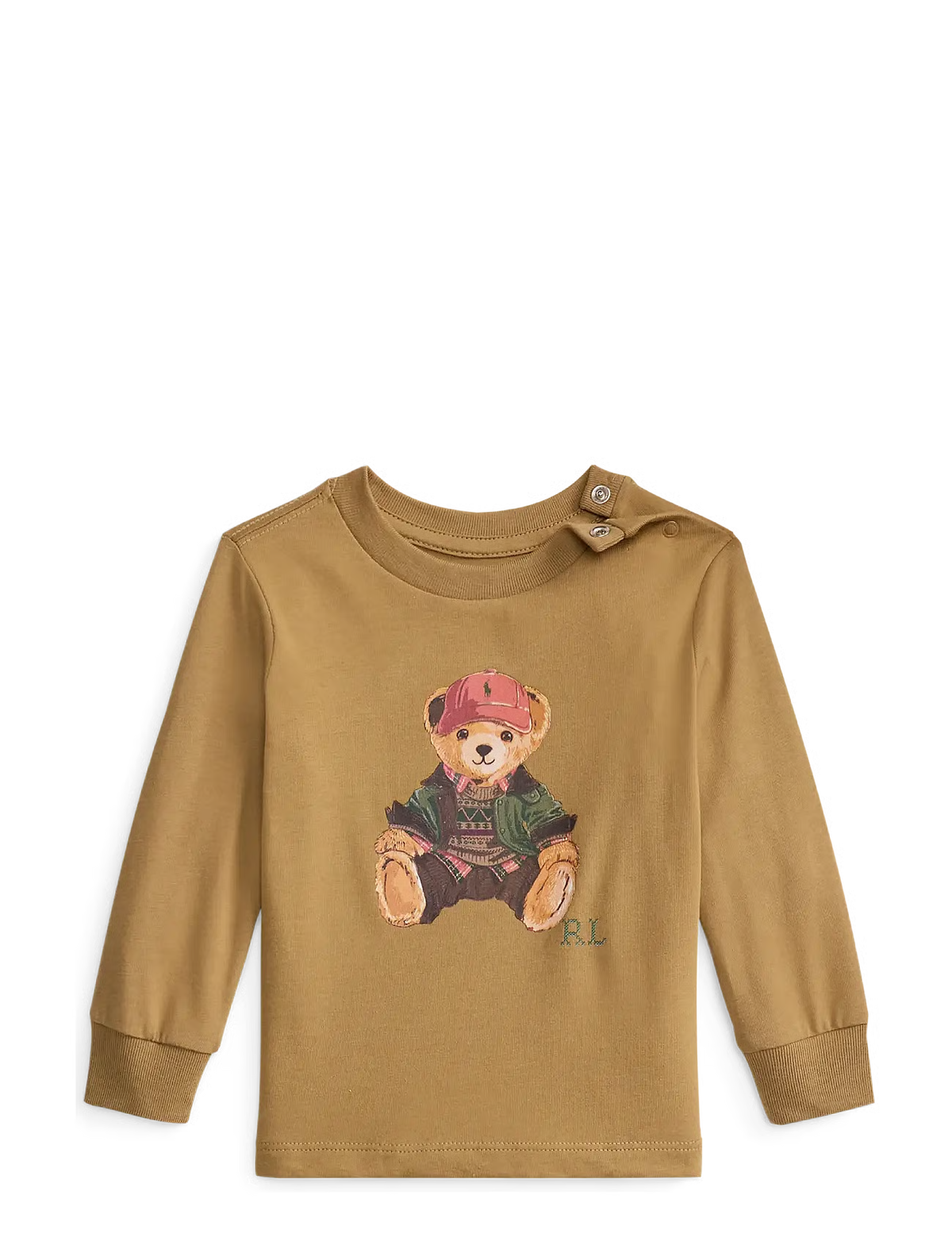 POLO LS BEAR T-SHIRT CAMEL