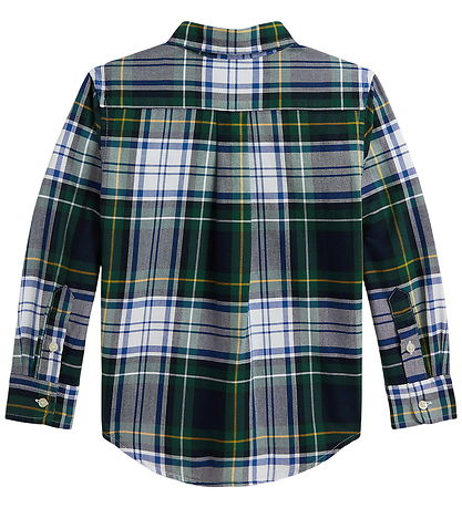 POLO PLAID SHIRT WHITE GREEN MULTI