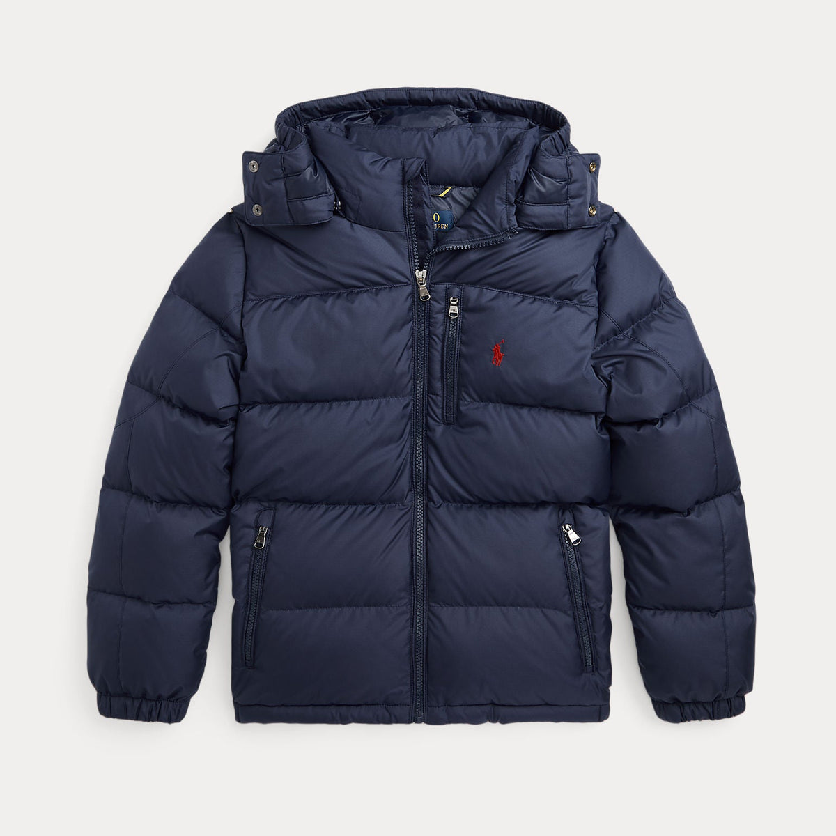 Polo Ralph Lauren Down Hooded Jacket – mörkblå dunjacka | Hearts 