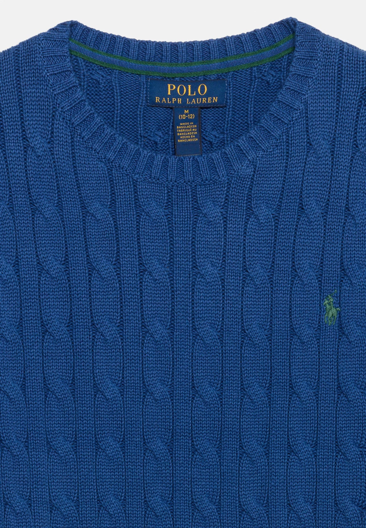 POLO CABLE KNIT DUSTY AZURE