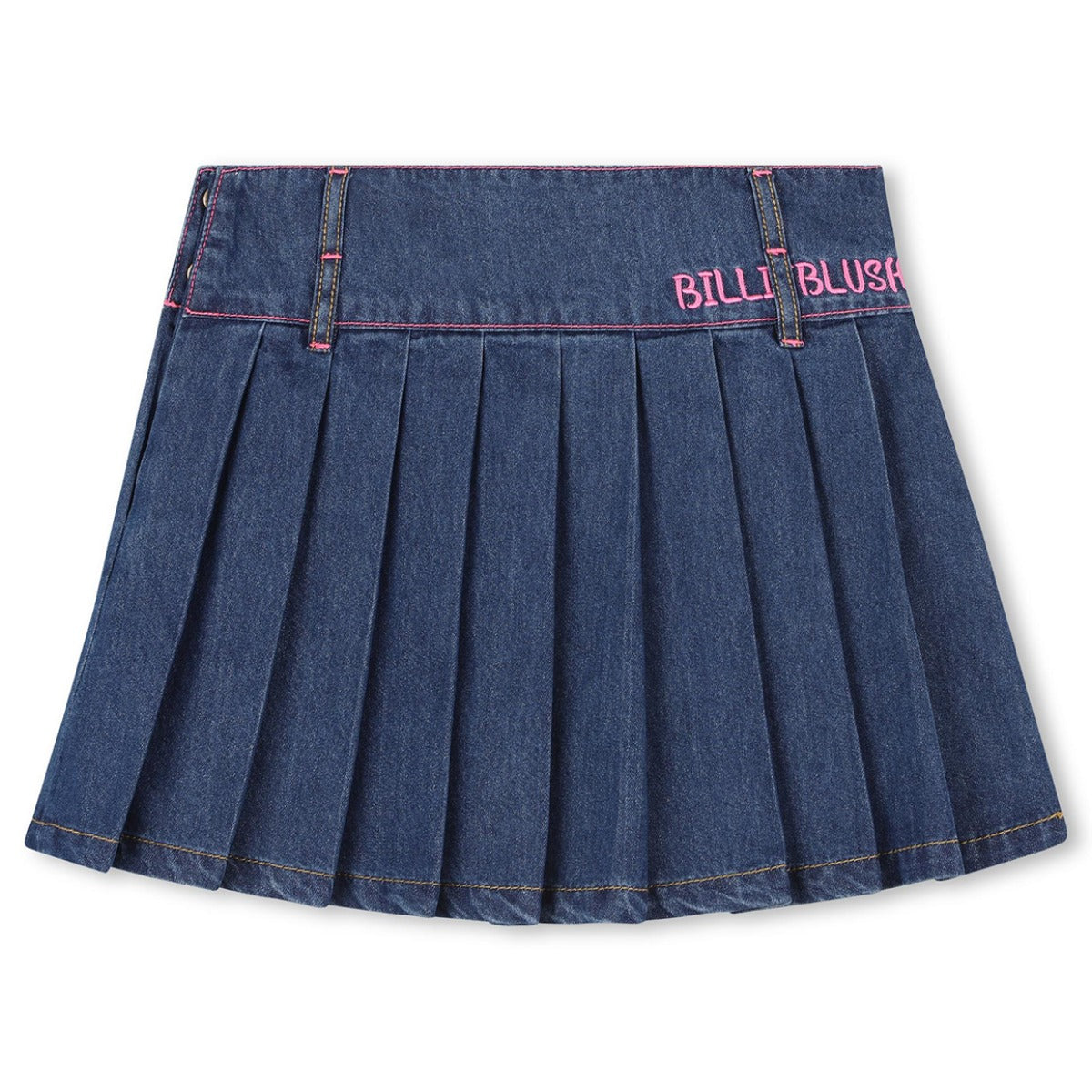 BILLIE PLEATED DENIM SKIRT GLITTER