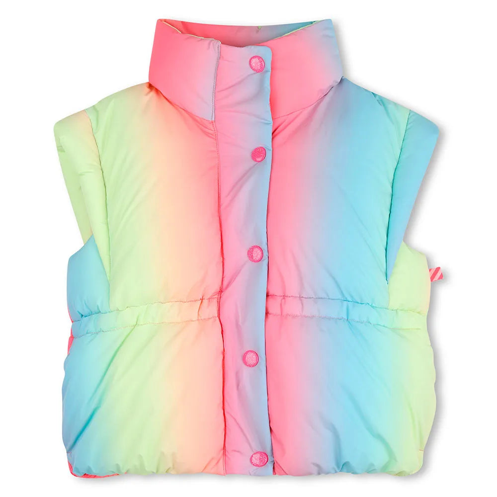 BILLIEBLUSH PUFFER VEST RAINBOW