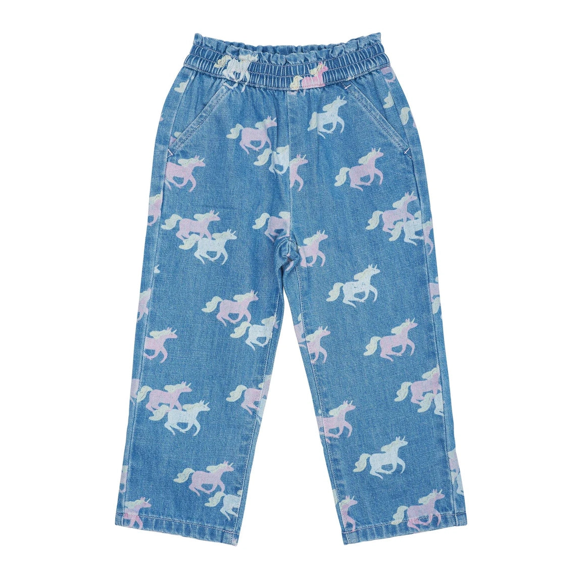 JEANS MED UNICORNPRINT