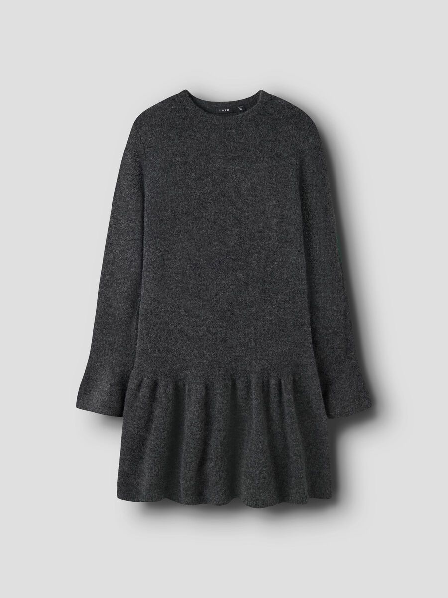 LMTD NLFLODET LS SHORT KNIT PEPLUM DRESS