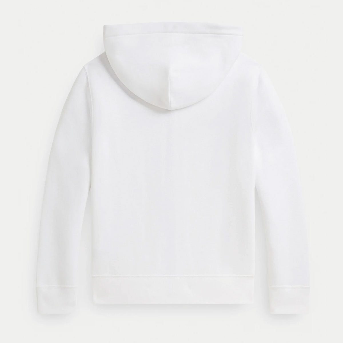 FULL ZIP FLEECE HOODIE WHITE