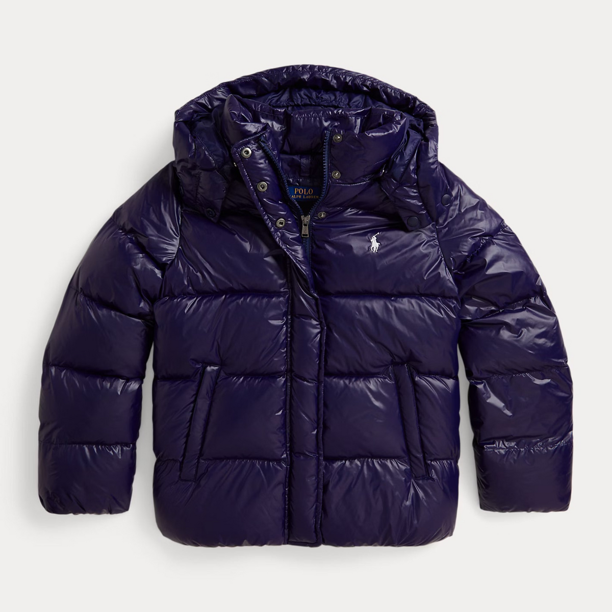 POLO GLOSSY DOWN HOODED JACKET