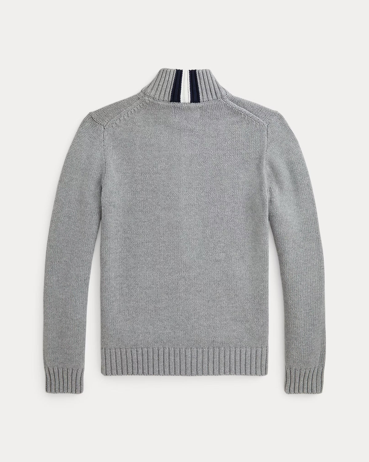 RL LS FULL ZIP MOCK SWEATER