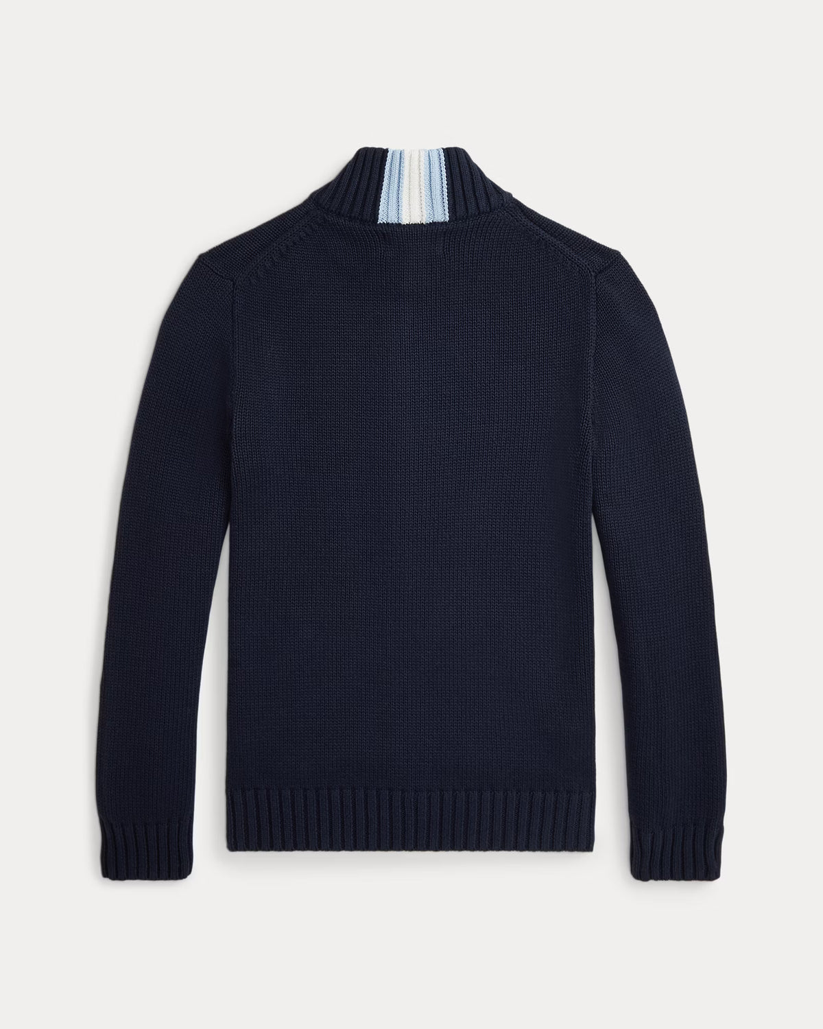 RL LS FULL ZIP MOCK SWEATER