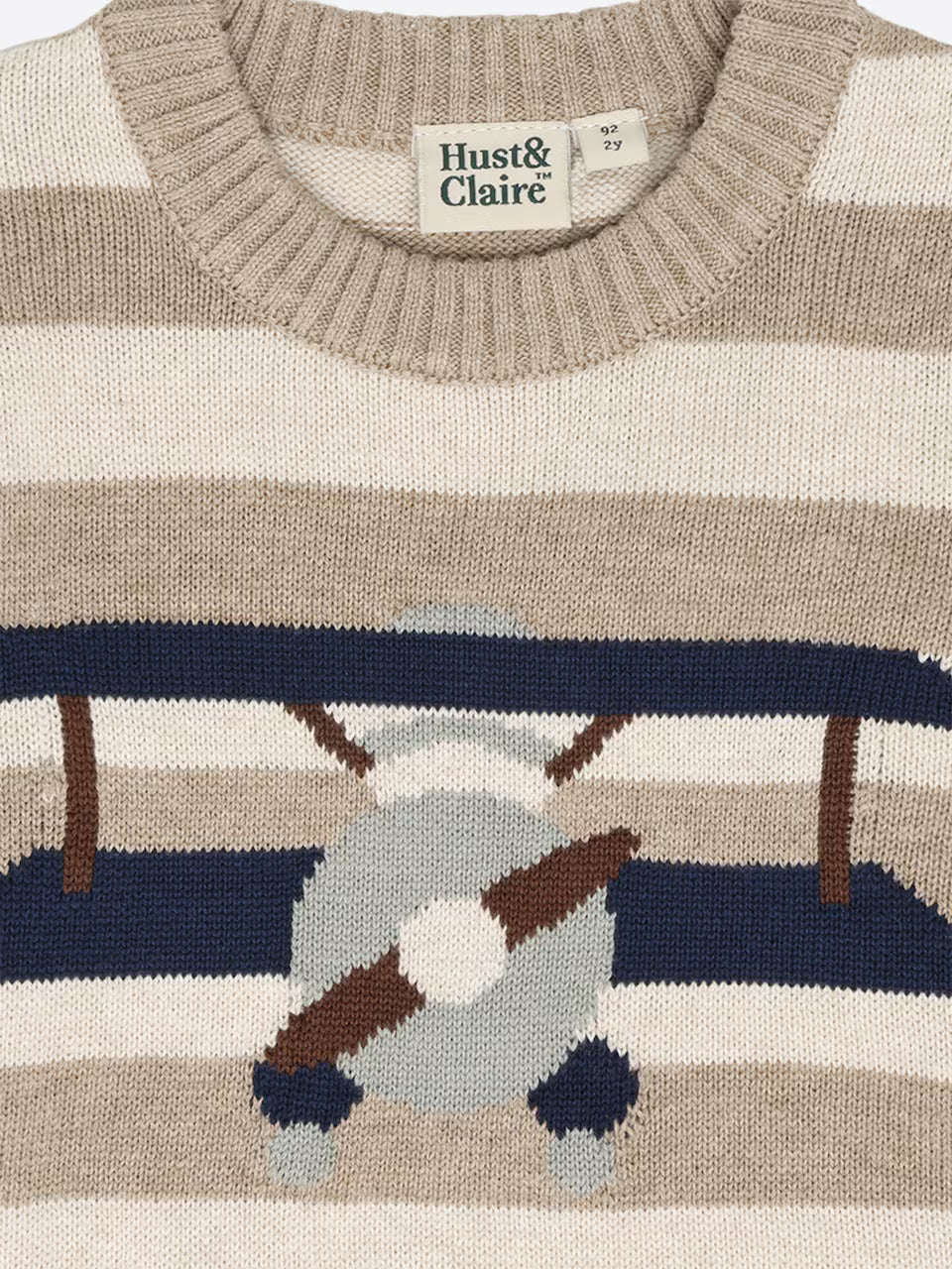 HUST&CLAIRE HCPELLE AEROPLANE SWEATSHIRT BISCUIT
