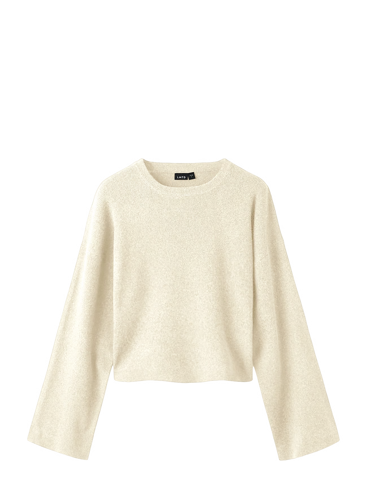 LMTD NLFHEAVY SHORT FITTED KNIT ANTIQUE WHITE