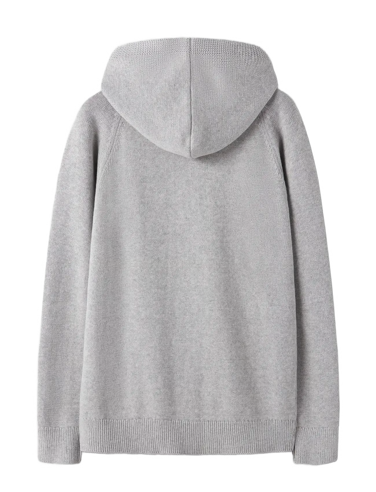 LMTD NLMNATALAN KNIT HOODIE CARDIGAN GREY