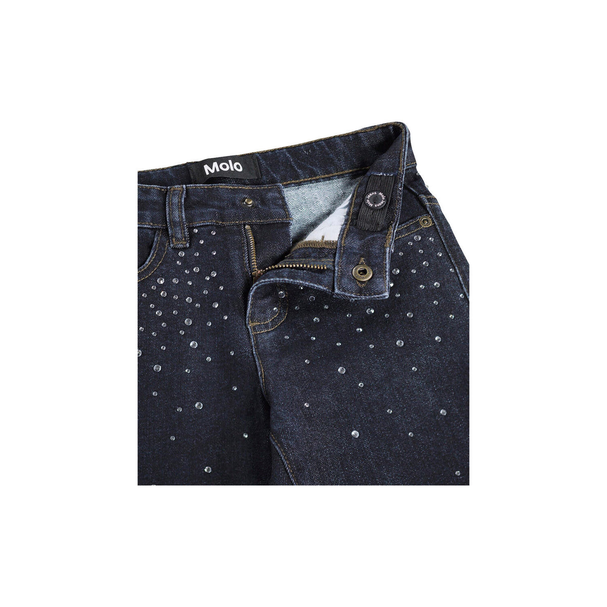 MOLO ASTA RHINESTONE DENIM PANTS