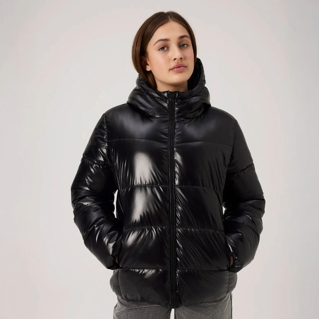 NLNMAYER PUFFER JACKET - SVART