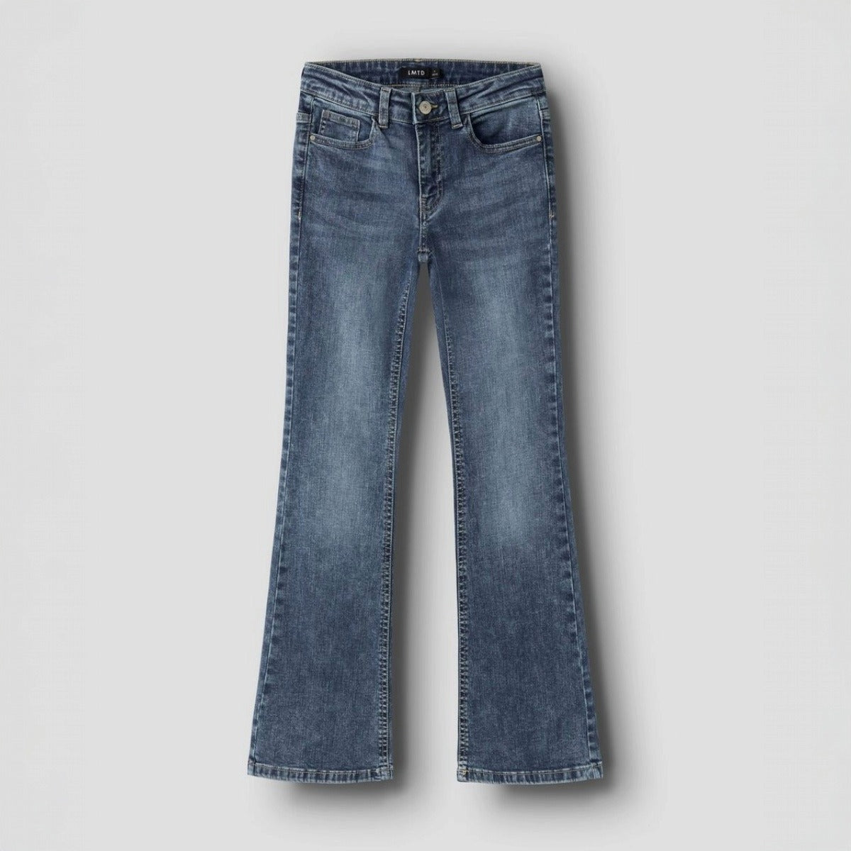 NLFBLI LOW WAIST FLARED JEANS - MÖRKBLÅ