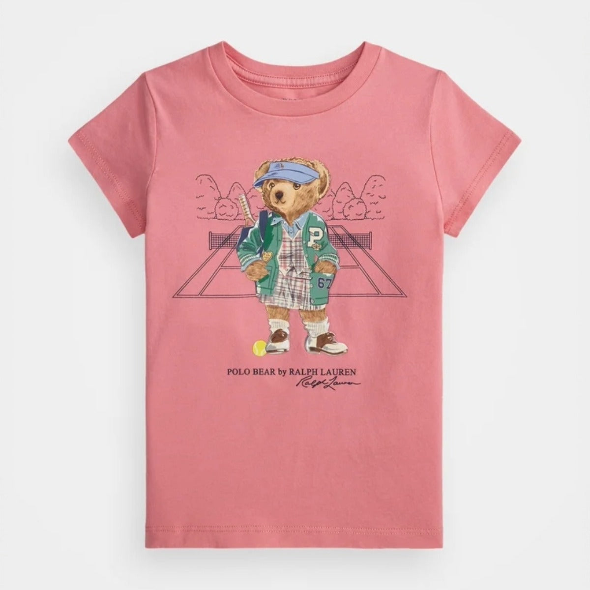 POLO BEAR COTTON JERSEY TEE FADED PEONY