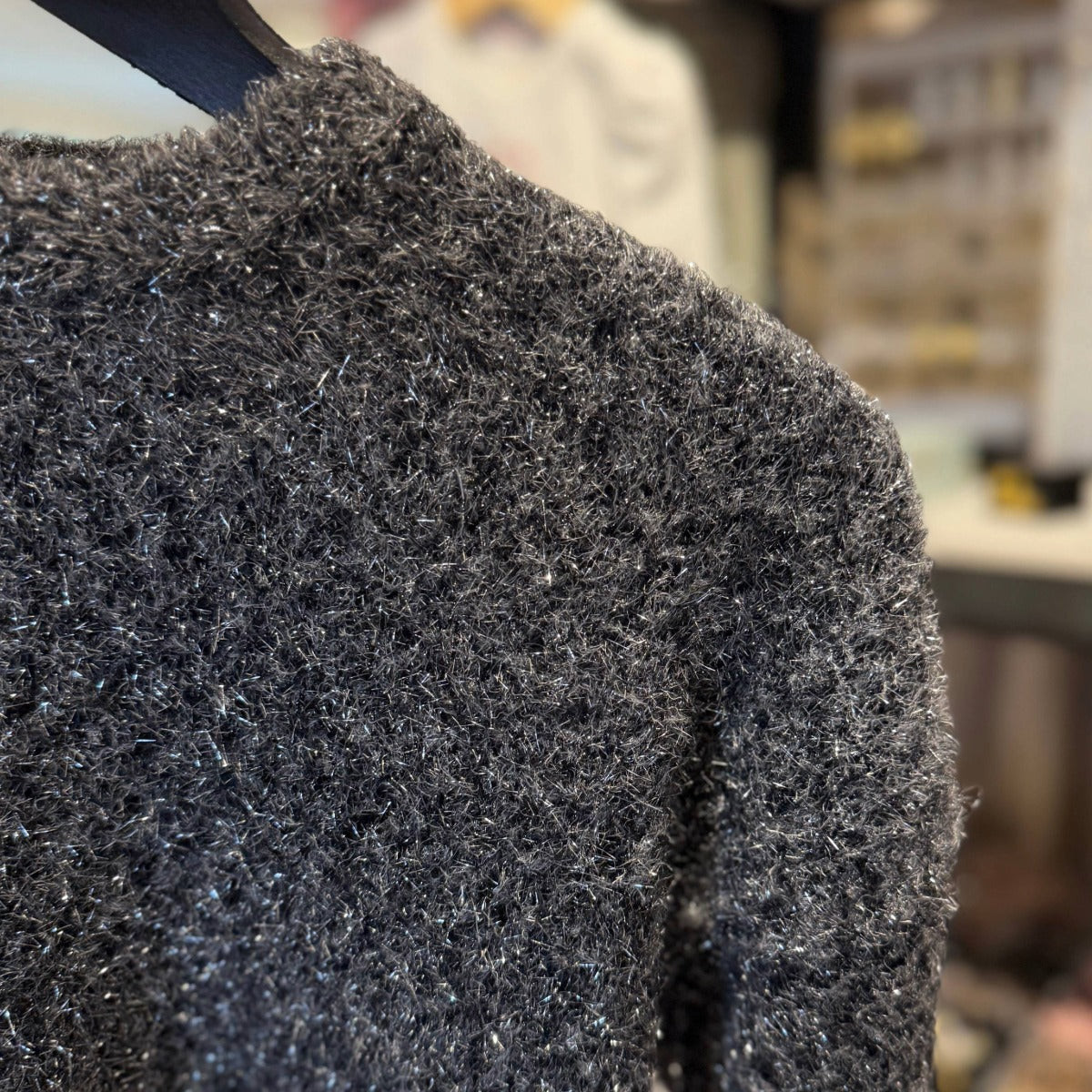 Glittrig stickad tröja - KOGPIUMO GLITTER L/S O-NECK