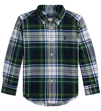 POLO PLAID SHIRT WHITE GREEN MULTI