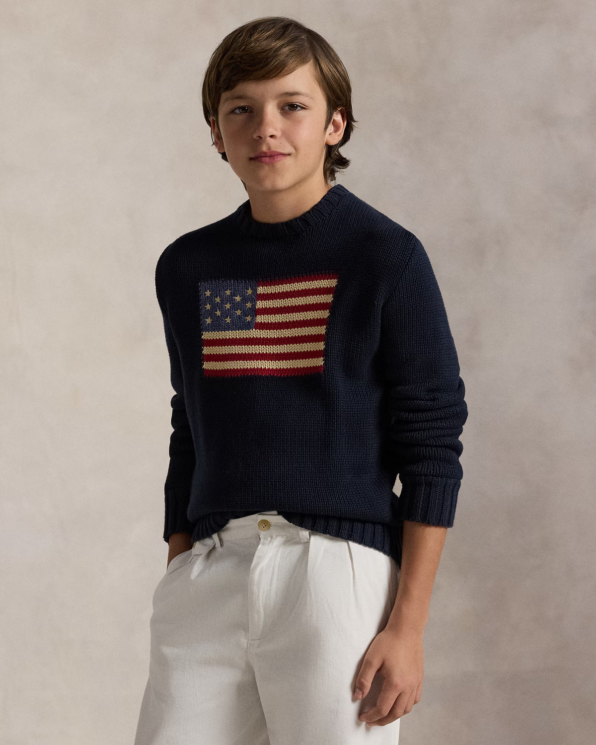 POLO THE ICONIC FLAG SWEATER NAVY