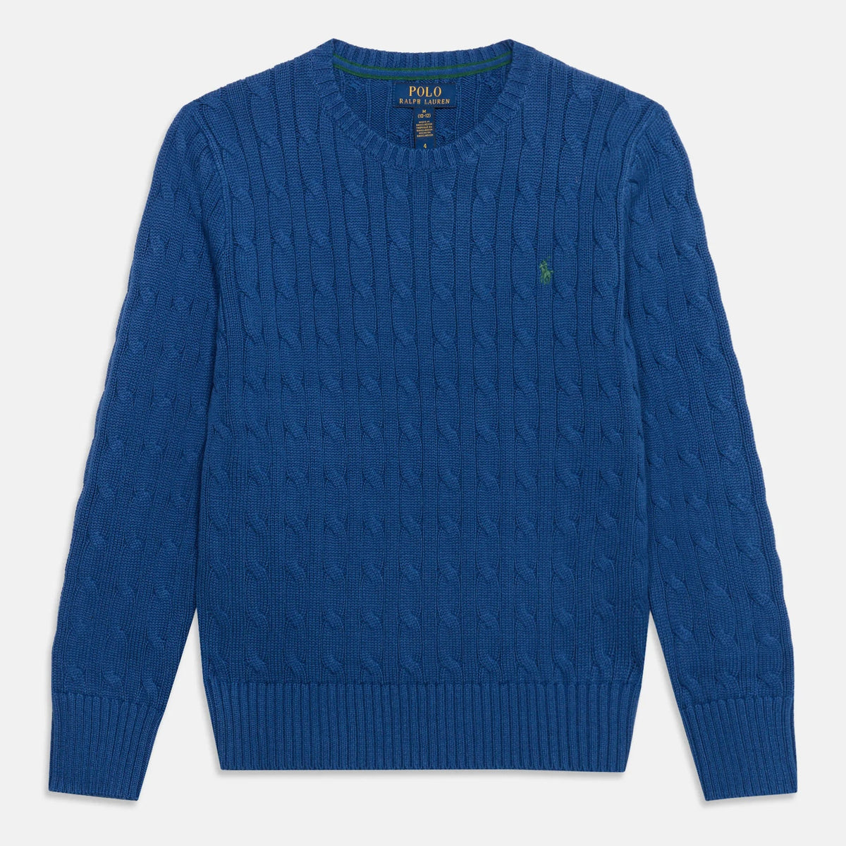 POLO CABLE KNIT DUSTY AZURE