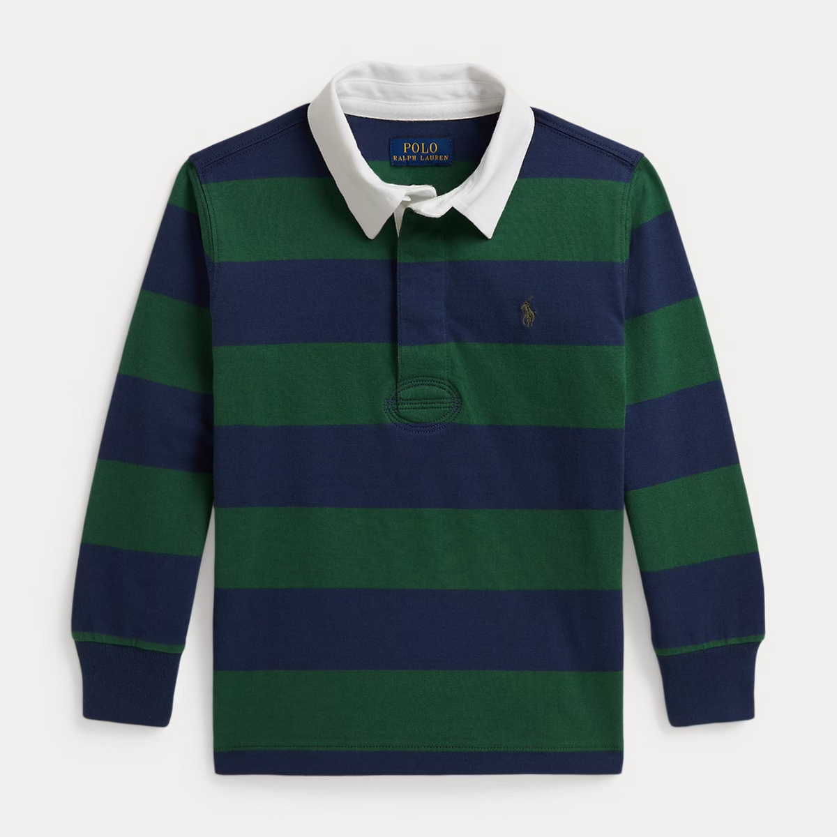 POLO LS YD RUGBY KNIT SHIRT RUGBY GREEN/NAVY