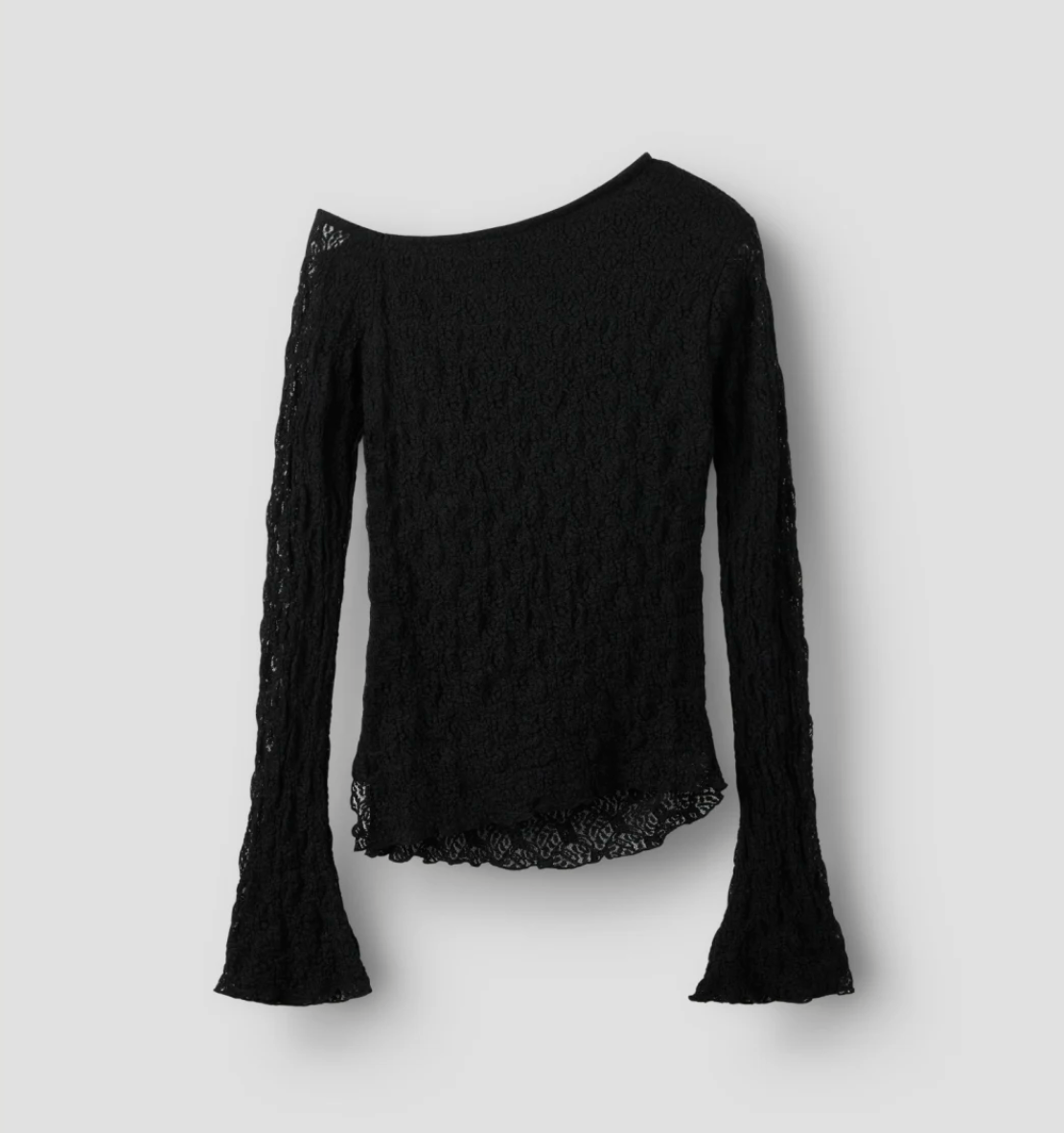 LMTD NLFROSANI LACE LS TOP BLACK