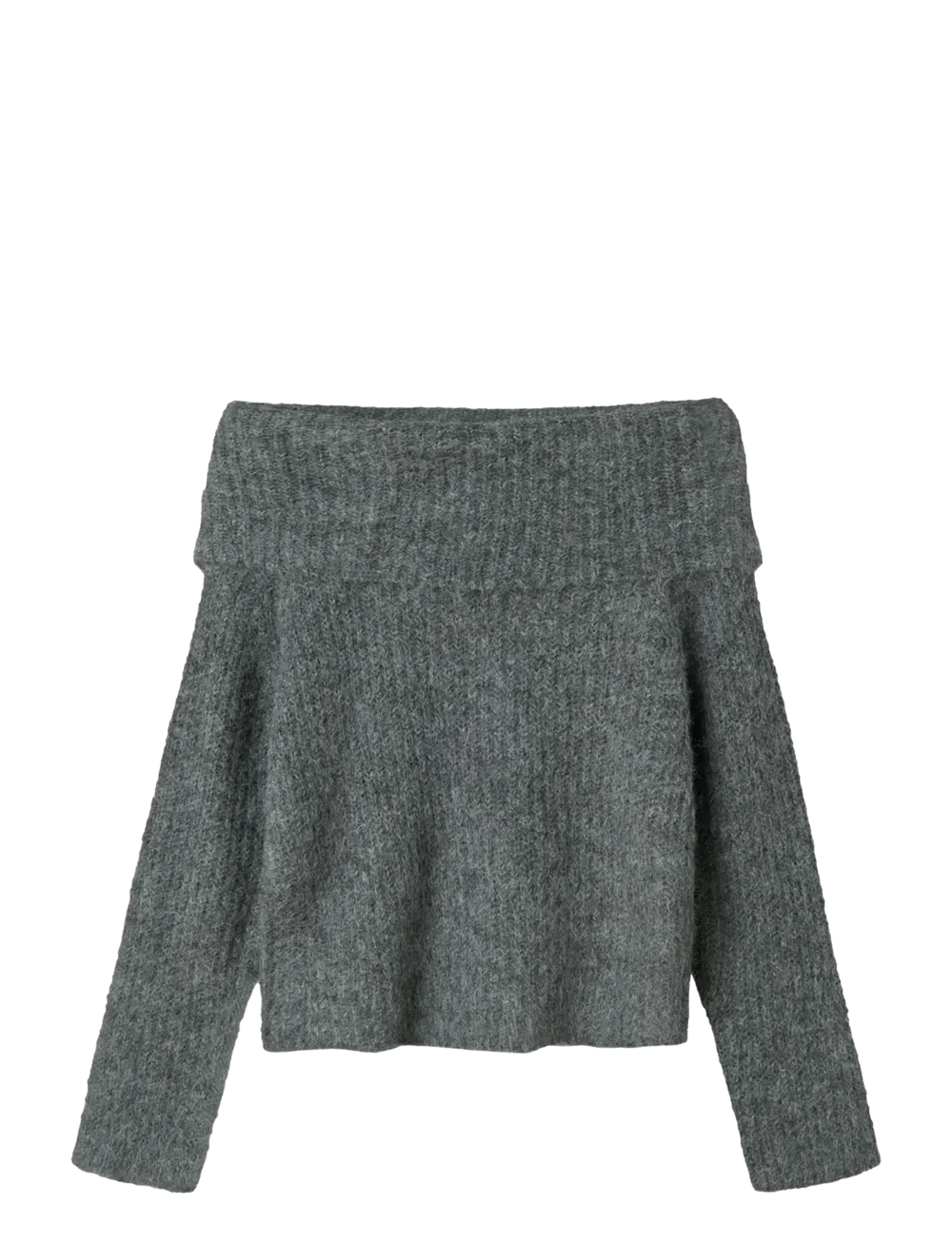 NLFNULO LS SHORT FOLD DOWN KNIT