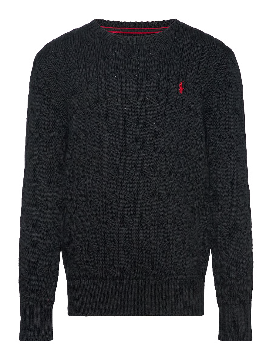 COTTON CABLE SWEATER NAVY