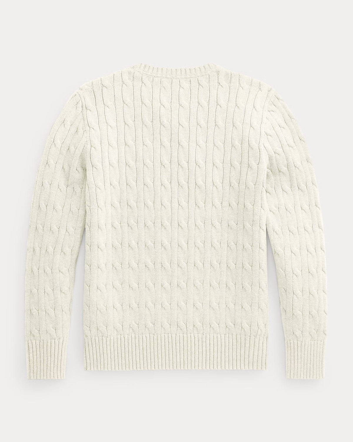 CABLE KNIT COTTON SWEATER WHITE