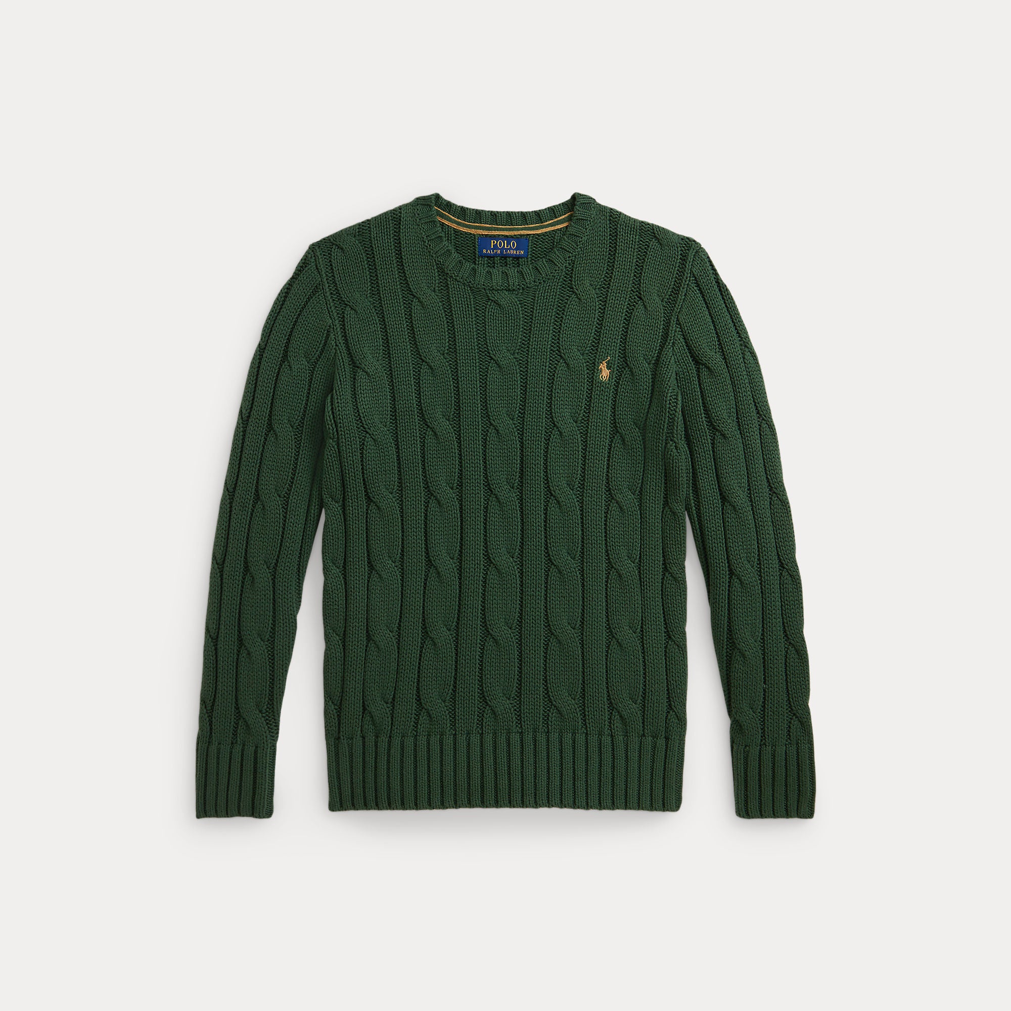 CABLE KNIT COTTON SWEATER